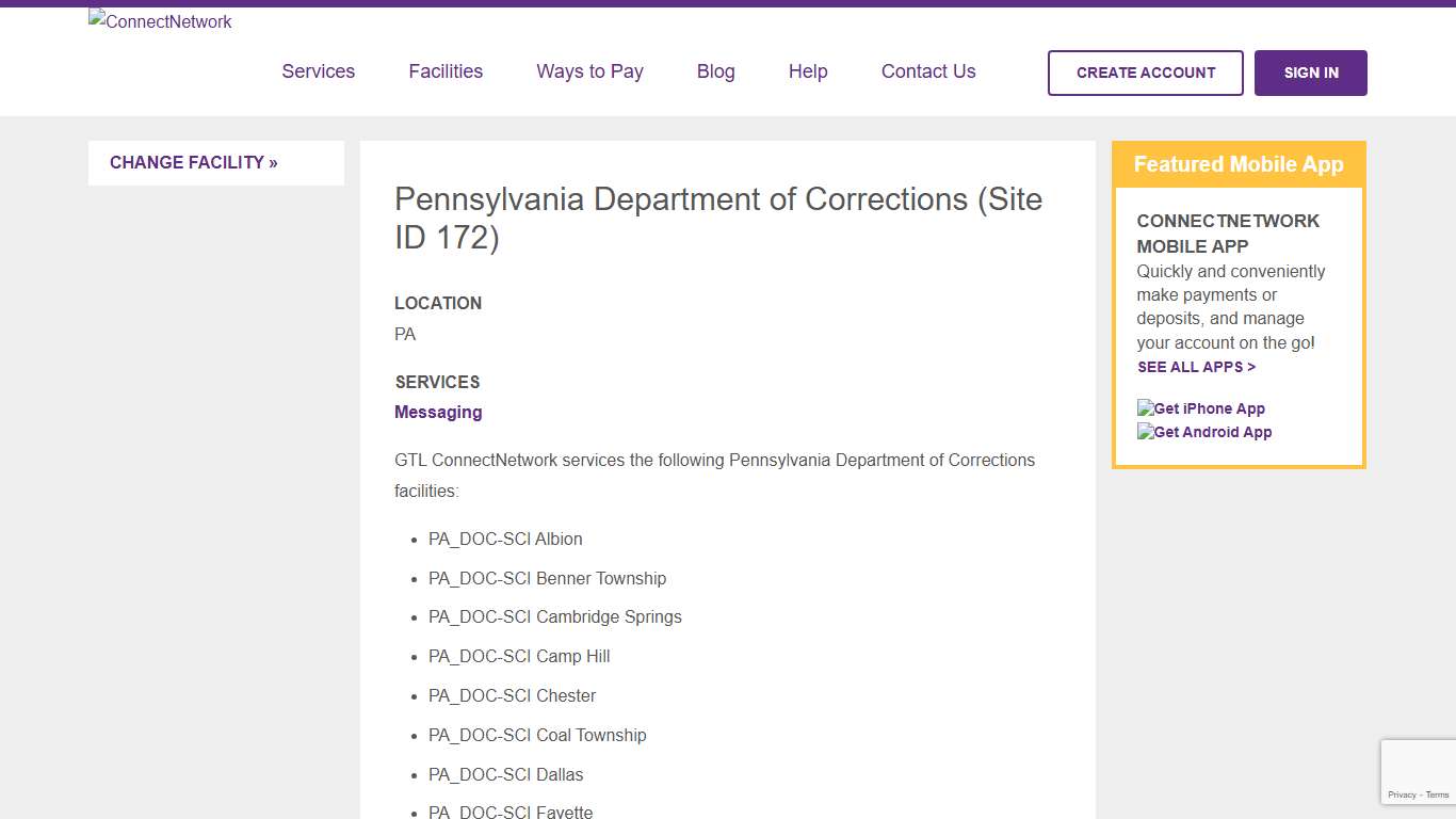 Pennsylvania Department of Corrections | ConnectNetwork